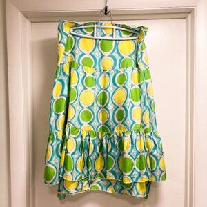LiLi Petrus Express Silk Geometric Print Skirt Size 8